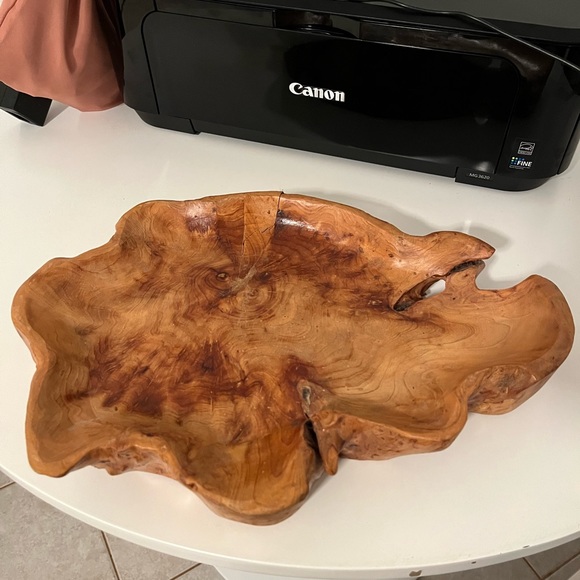 Accents Natural Wood Live Edge Centerpiece Bowl Free Form Poshmark
